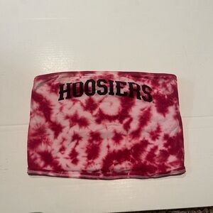 PINK Victoria's Secret Red Tie-Dye Top